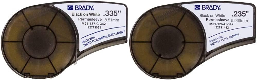 Black on Yellow Heat Shrink Tubing, .645 Width, 7' Length Pack of 2 I620211