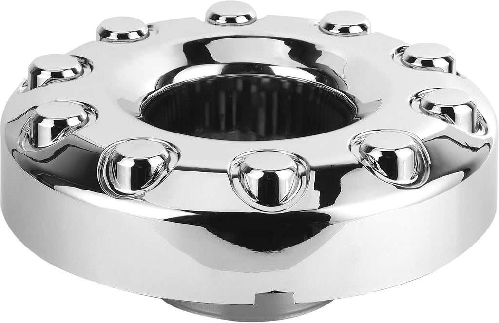 Front Wheel Hub Cap 10 Lugs Aluminum Pack of 2 G7533
