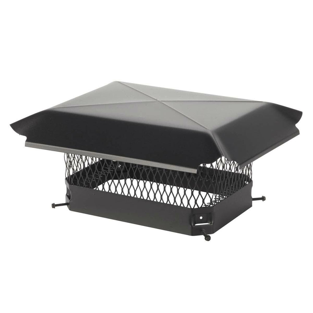 Black Galvanized-Steel Bolt-On Chimney Cap R818664