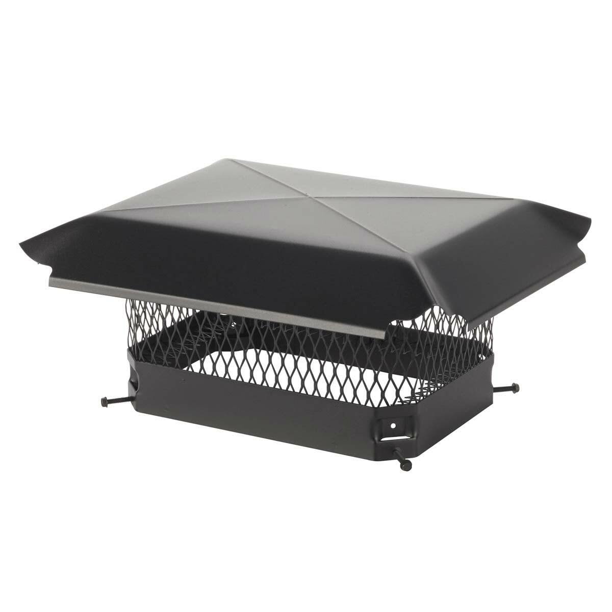 Black Galvanized-Steel Bolt-On Chimney Cap R818664
