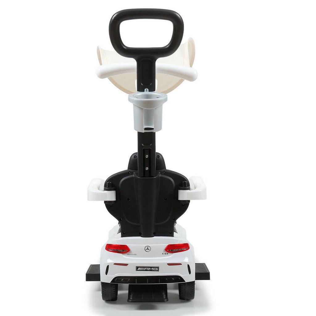 White Toddler Push Car with Canopy V594816