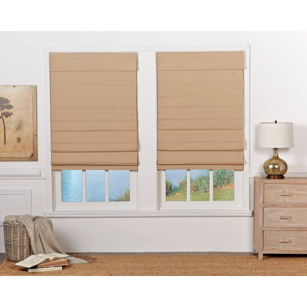Khaki Insulating Cordless Roman Shade 38 x 72 N296