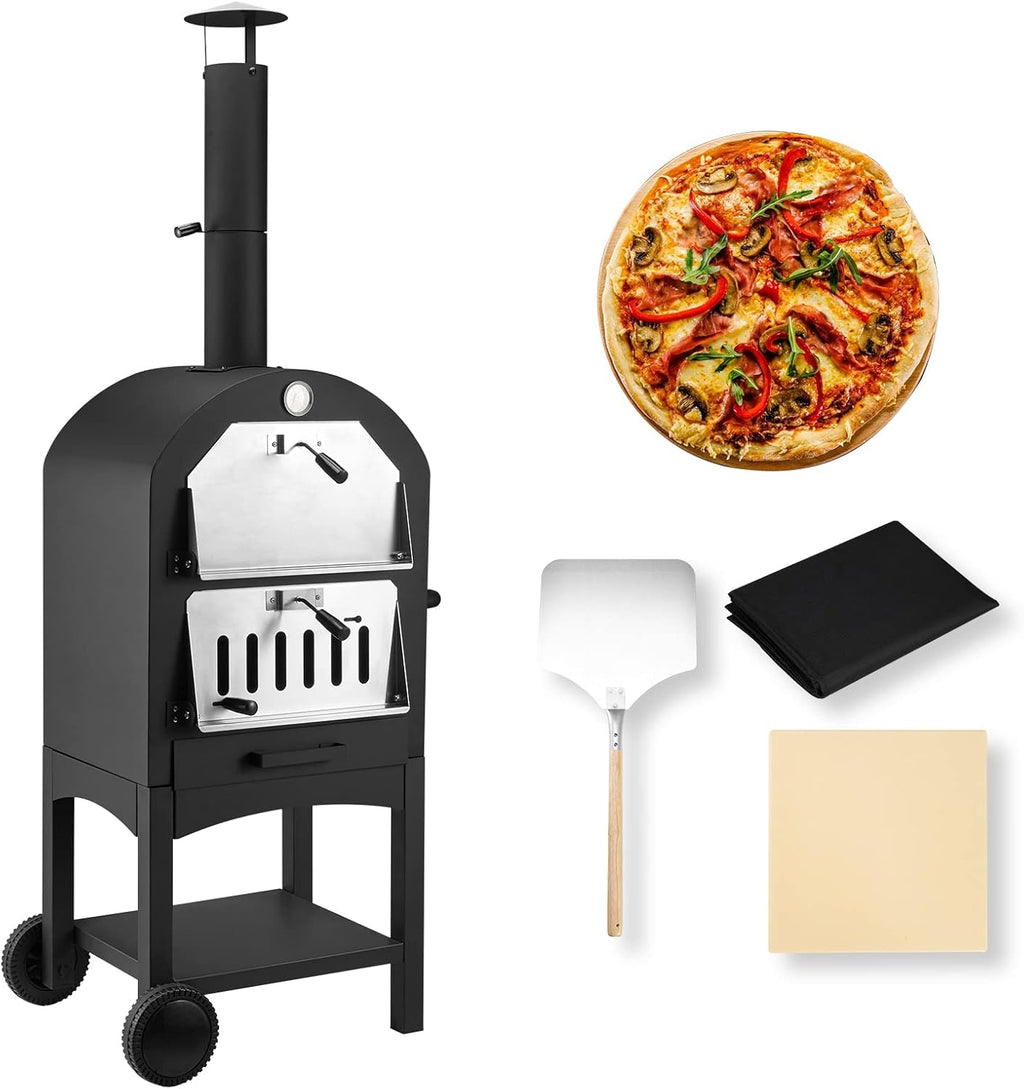 Outdoor Pizza Oven Wood Fire with Pizza Stone A163904