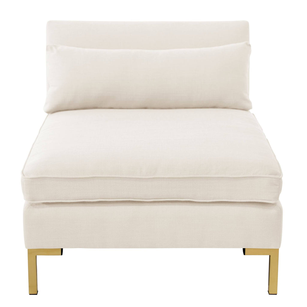 White Armless Chair X5657