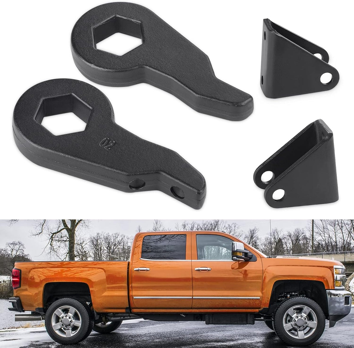 1-3" Forged Adjustable Suspension Leveling Lift Kits Pack of 2 H11419
