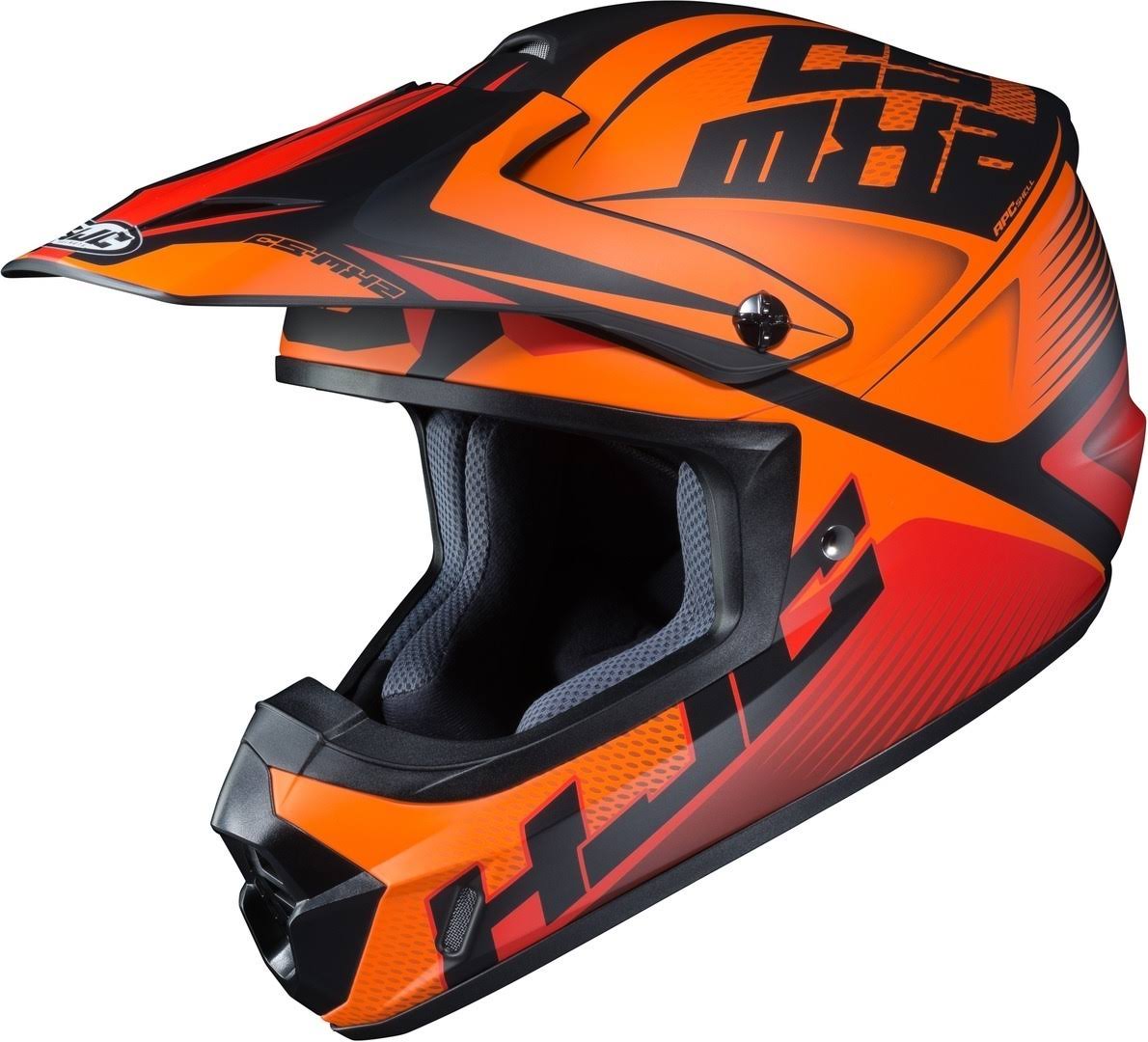 Motocross Helmet, black-orange, Size L W12079