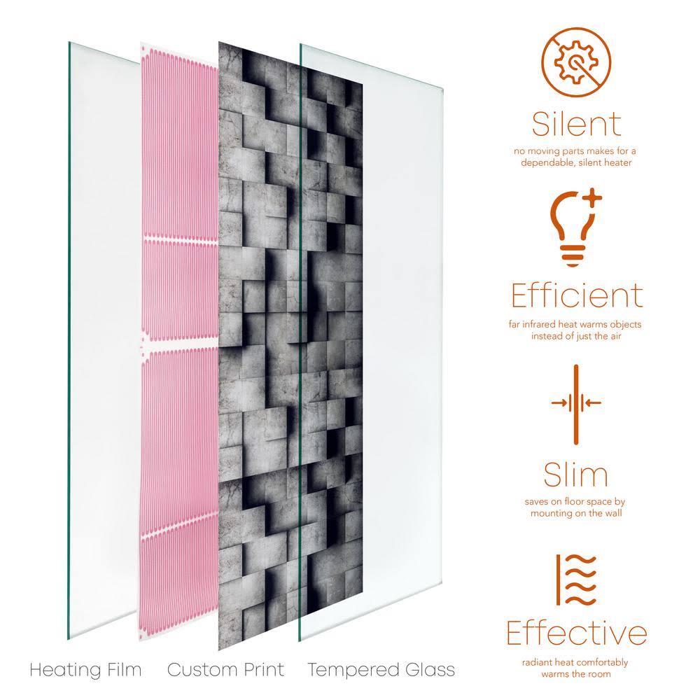 Wall-Mounted Glass Radiant Heater J737