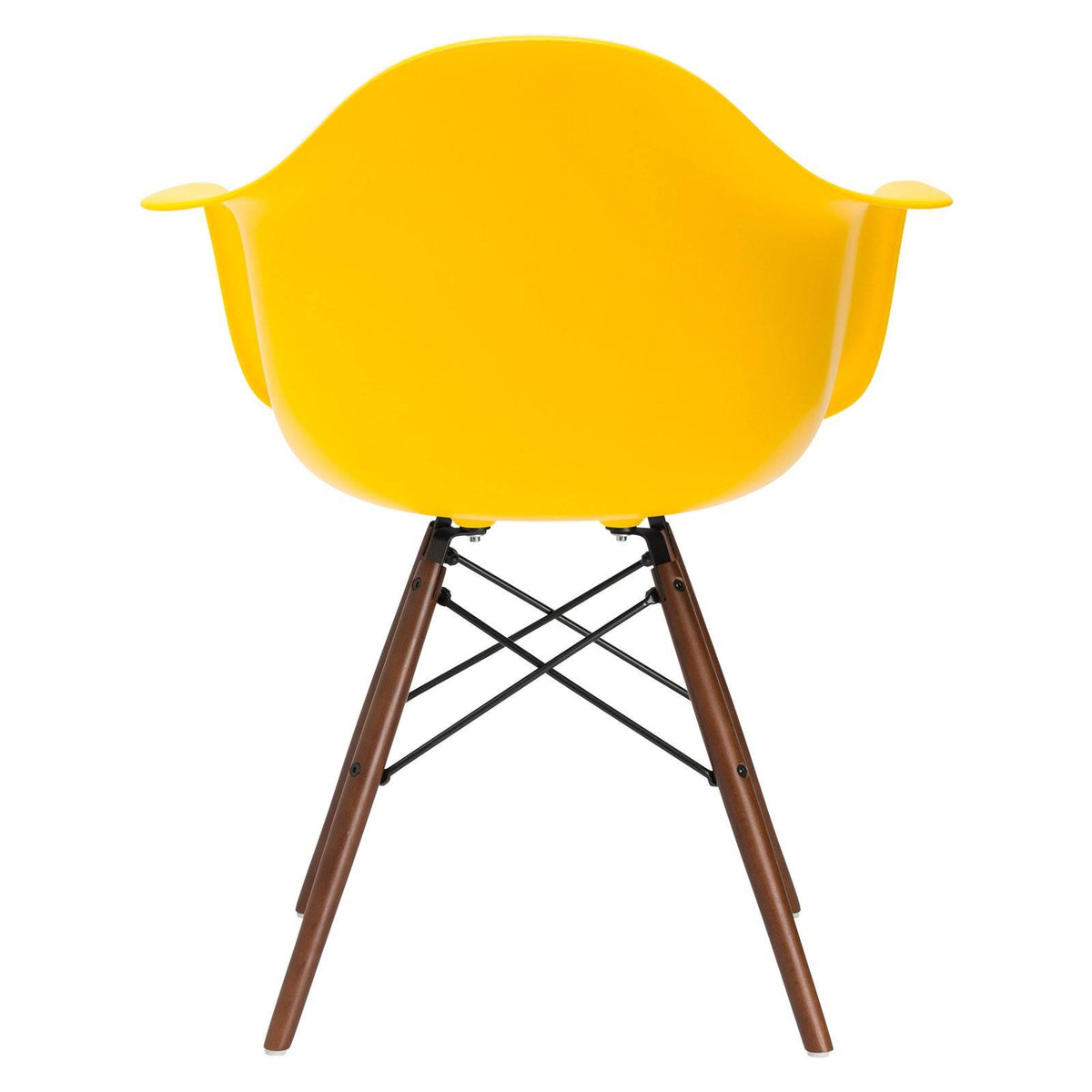Yellow Arm Chair with Walnut Leg O814