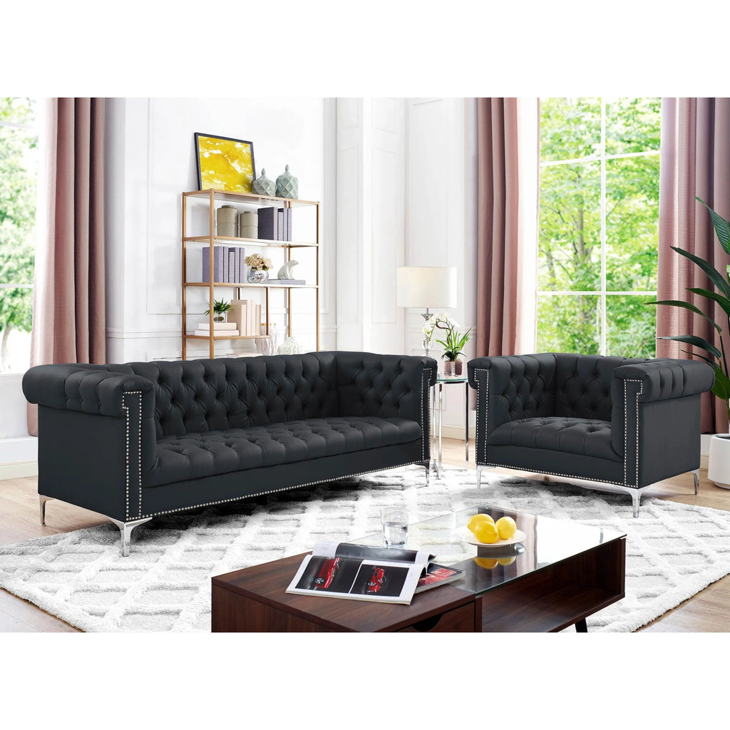 Faux Leather Sofa H7770