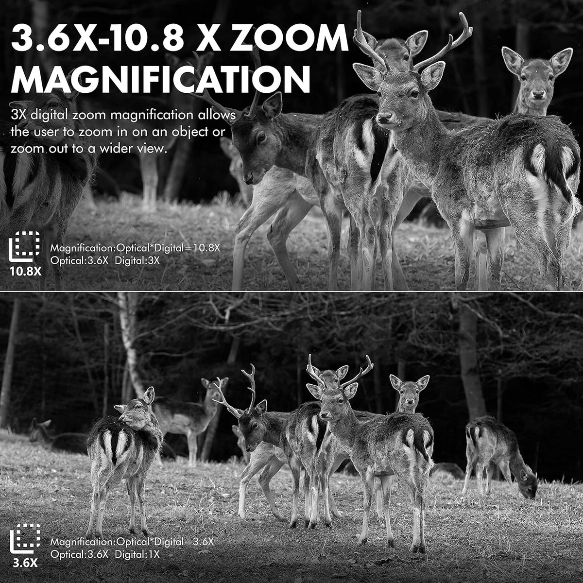 1080P Night Vision Binoculars with 64G Card Pack of 2 T8390