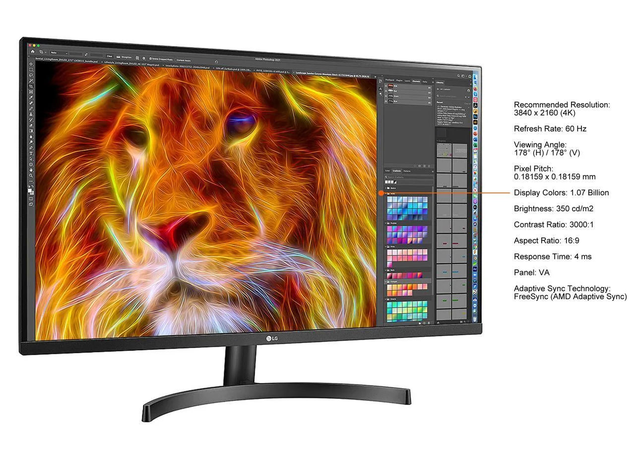 31.5" UHD 4K HDR10 Monitor with Adjustable Stand F137069
