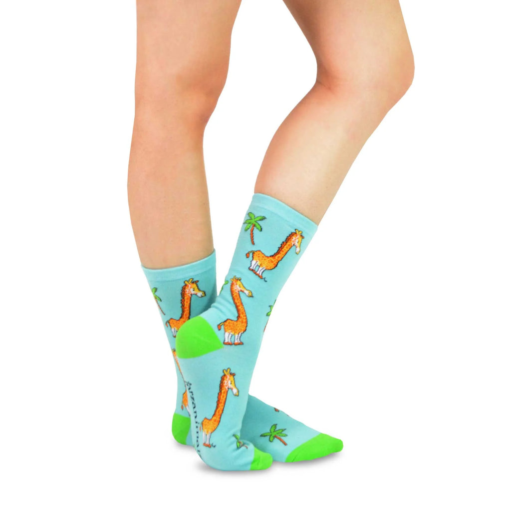 6 Pair Cartoon Safari Animal Crew Socks Z75514