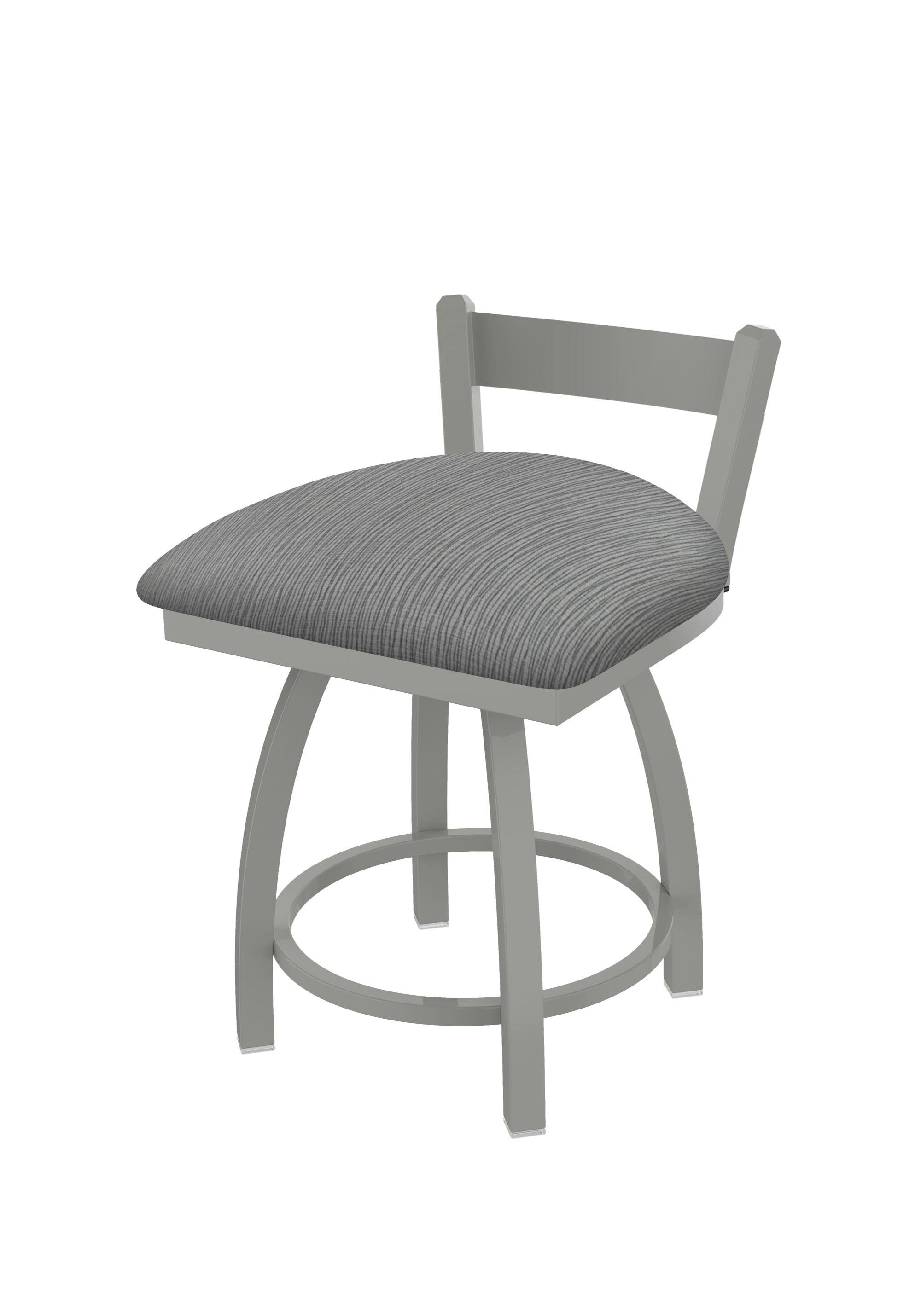 18 inch Low Back Swivel Vanity Stool with Anodized Nickel Finish P257221