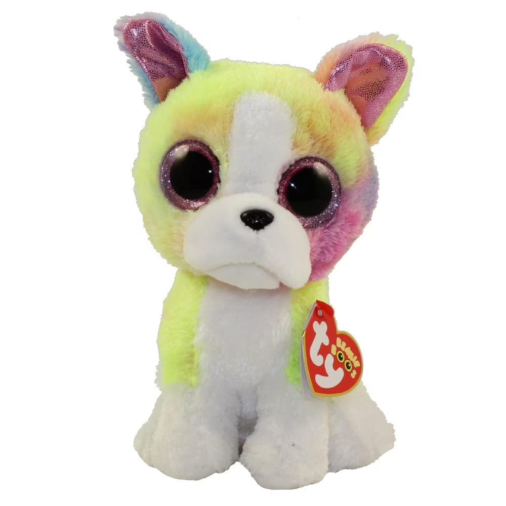 Rainbow Bulldog Plush (Glitter Eyes) 6 inch A1197