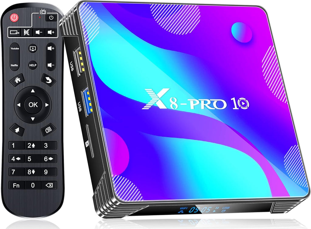 Android 11.0 TV Box 4GB RAM 64GB ROM Quad-Core 4K Pack of 2 E48484