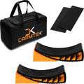 Curved RV Levelers with Wheel Chocks, Rubber Mats and Carry Bag R737