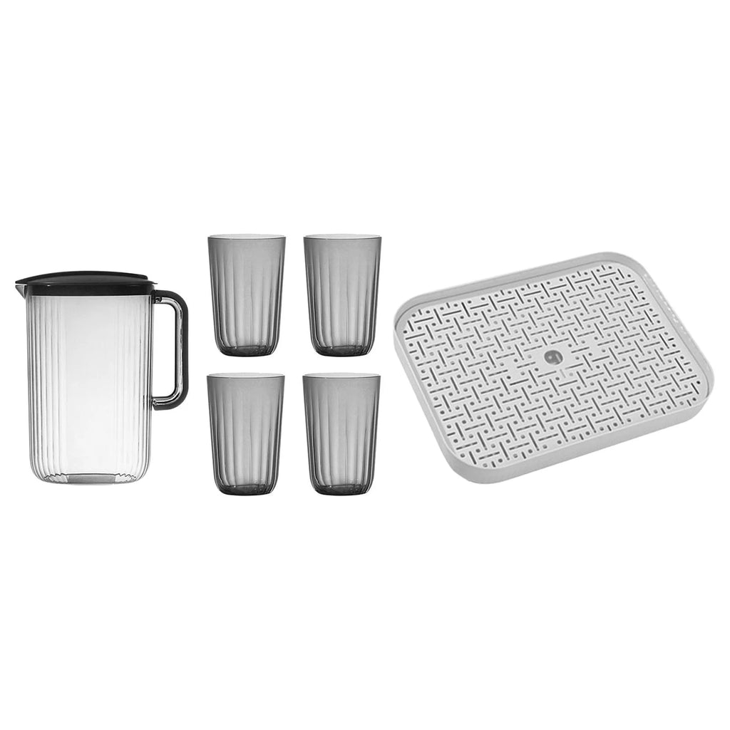 Gray 2000ml Fridge Pitcher with Lid, 6Pcs Z155989
