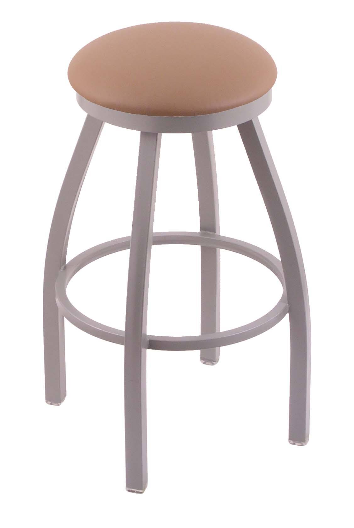 36x22 Bar Stool with Anodized Nickel Finish, Espresso Seat R695