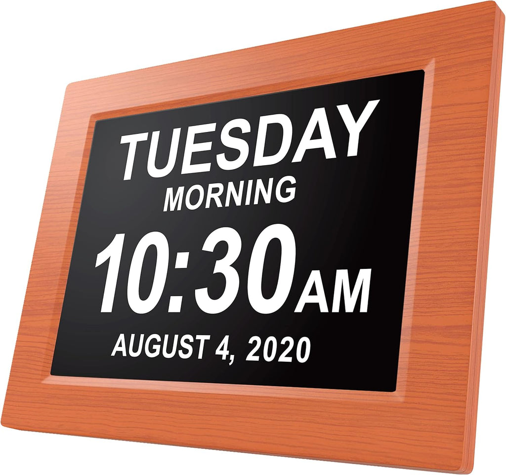 Large Digital Clock with Date and Day of Week (White) Q94004