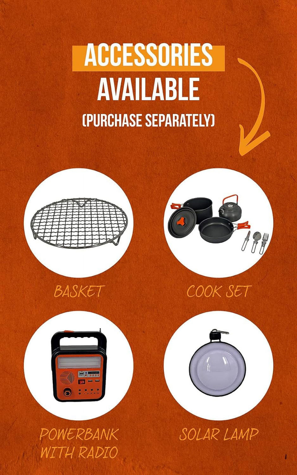 Portable Camp Stove With Built-In Electricity Generator E7593