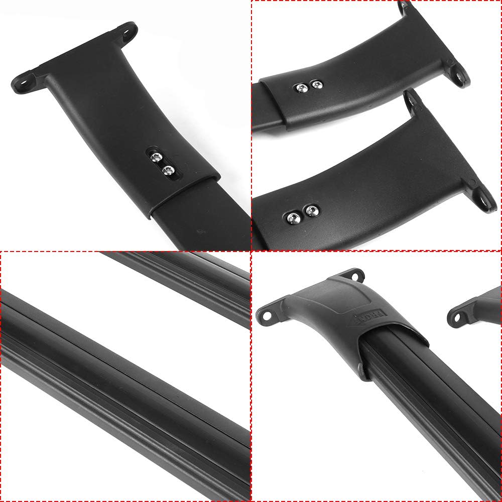 Black Aluminum Roof Rack Cross Bar Pack of 2 V1085