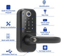 Smart Lock Fingerprint Door Lock with Reversible Handle Keyless Entry Deadbolt Lock Z971