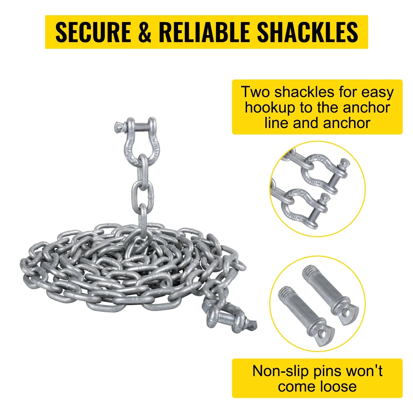 Galvanized Anchor Chain with Shackles E1411