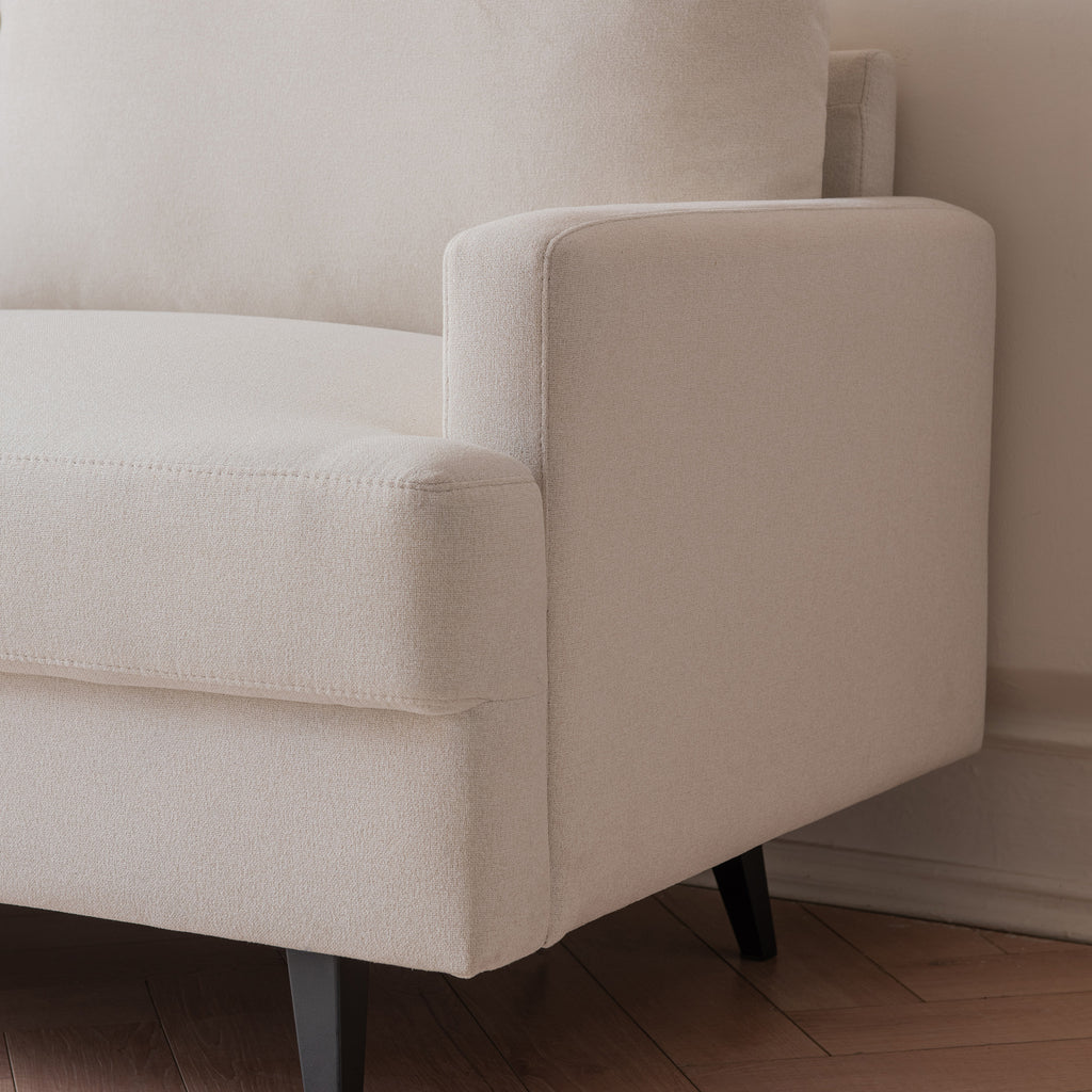 Beige Upholstered Futon Sofa Couch Loveseat M334