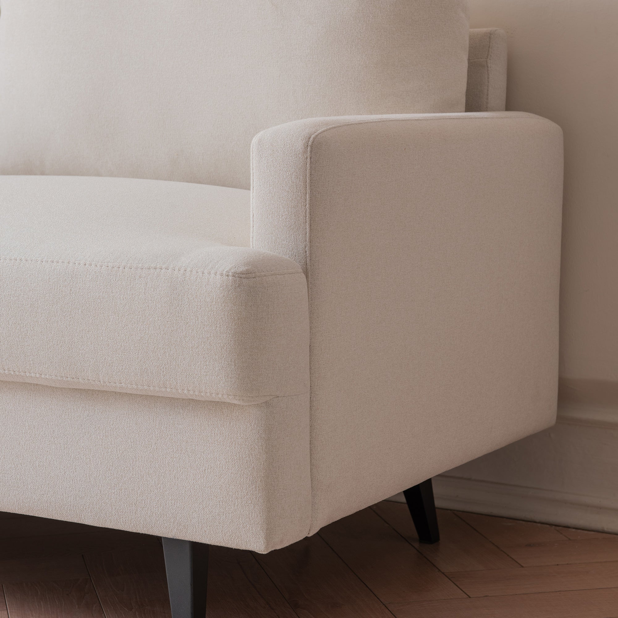 Beige Upholstered Futon Sofa Couch Loveseat M334