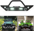 Front Bumper with Winch Plate LED Lights D-rings D880611