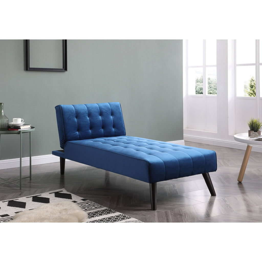 Pink Velvet Chaise Bed K657295