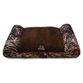 Taupe with Orange Piping Camo Pet Bed Q798