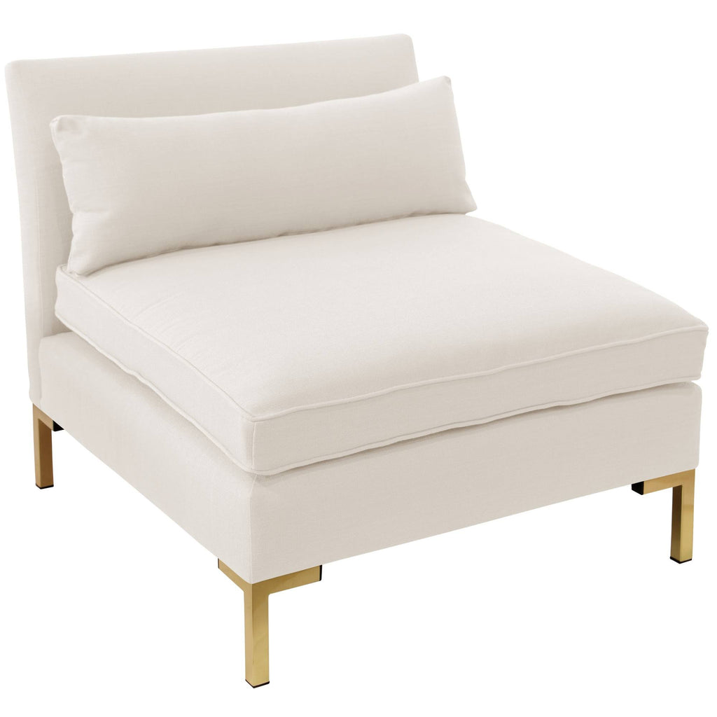 White Armless Chair X5657