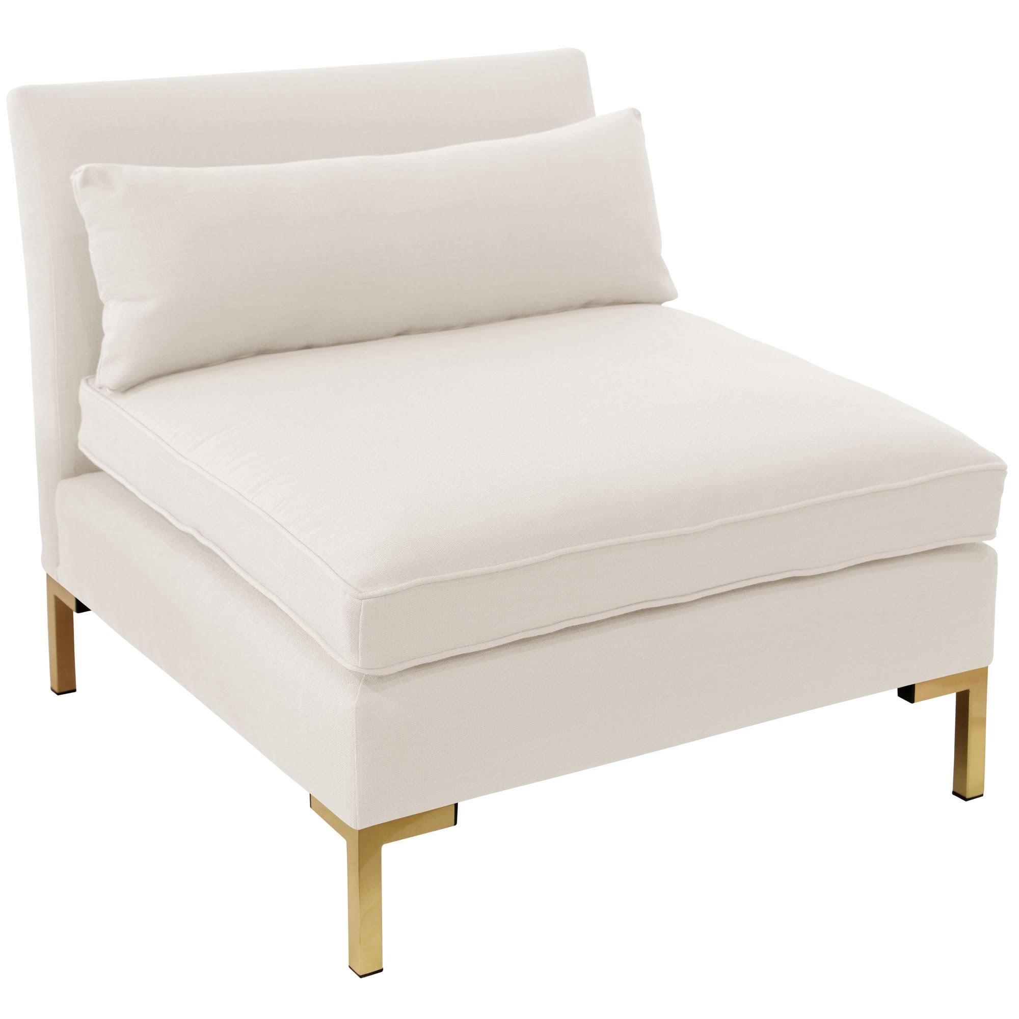 White Armless Chair X5657