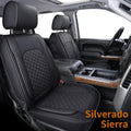 Black Faux Leather Seat Covers Full Set C357530