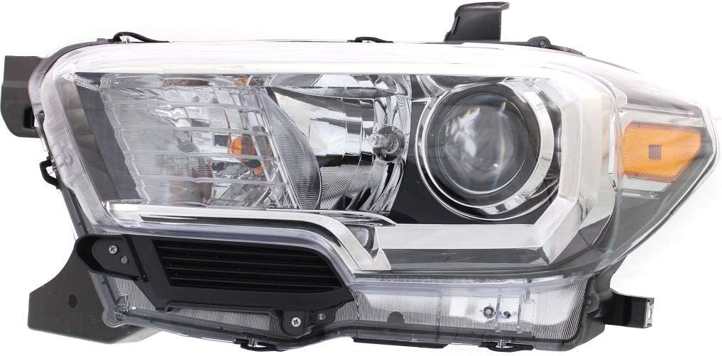 Headlight Assembly Halogen DRL Black Trim Driver Side M769