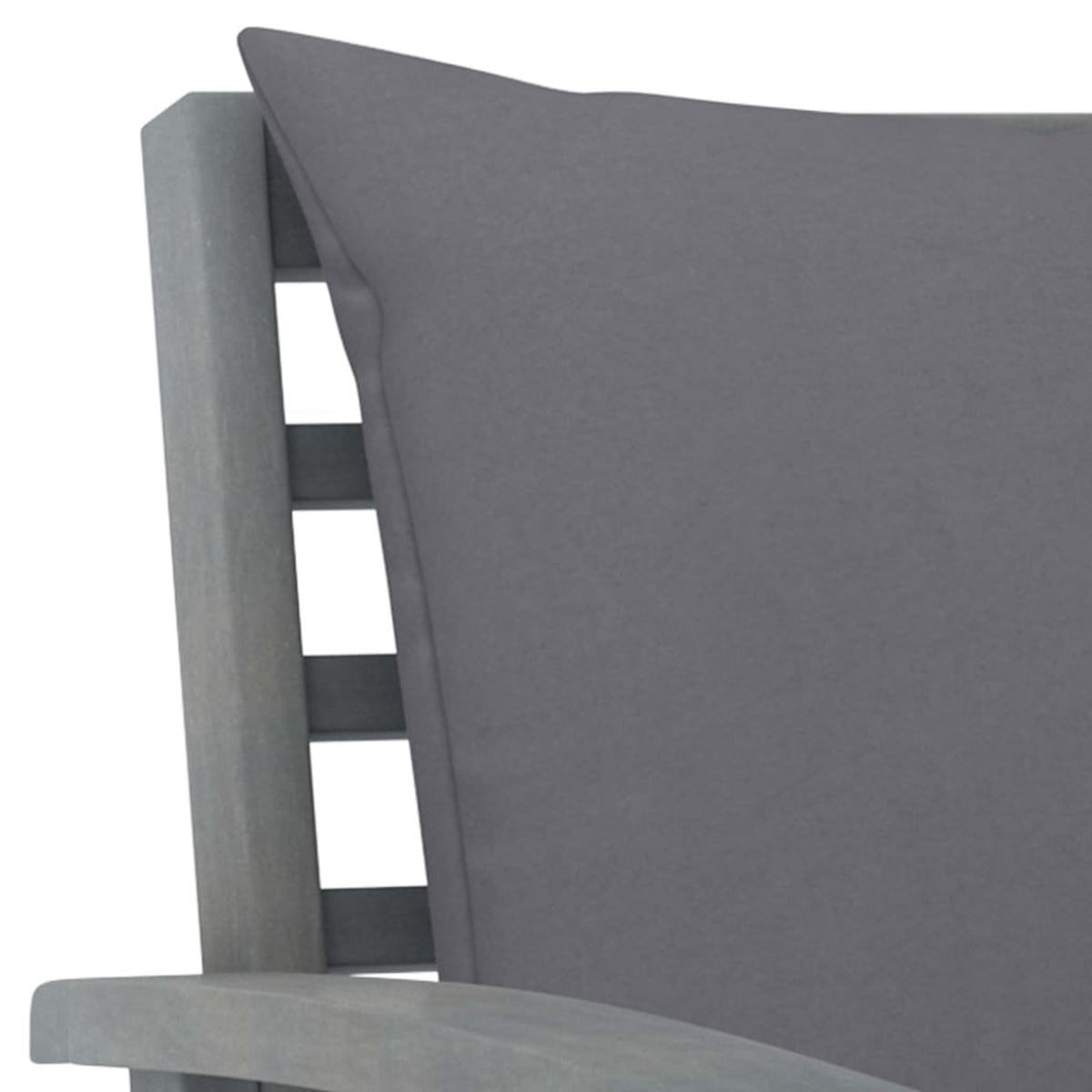 3 Piece Gray Acacia Wood Outdoor Patio Lounge Set with Cushions Q4509