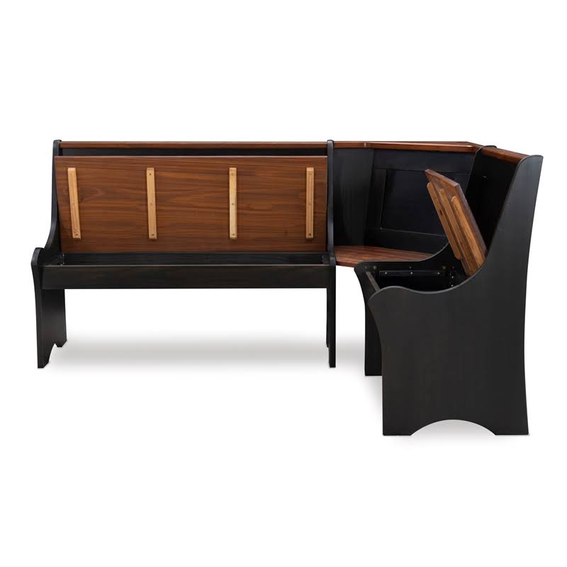 Black Solid Wood Dining Nook W469003