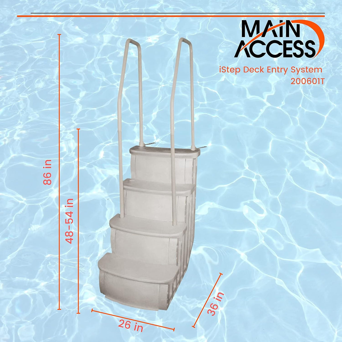 26 Inch Wide Above Ground Swimming Pool Step Ladder I637