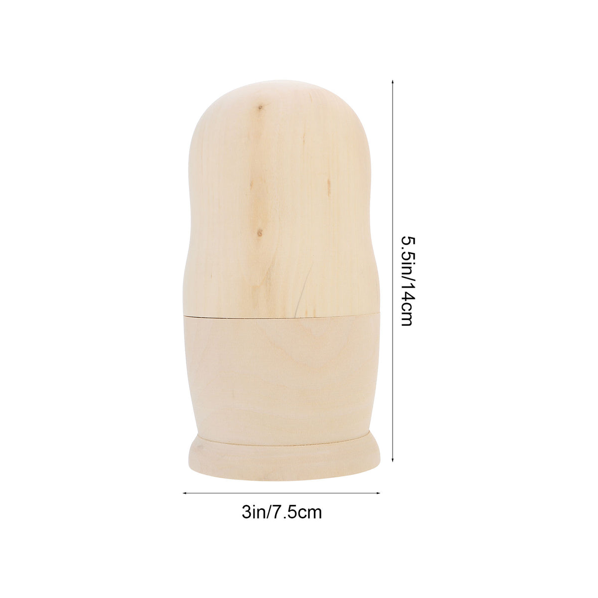 Unpainted Wooden Nesting Dolls Set E491564