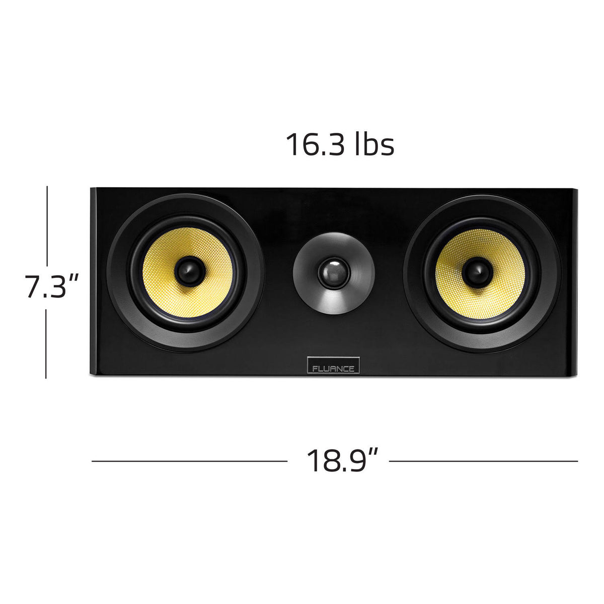 2-way Center Channel Speaker Black Ash Z7824