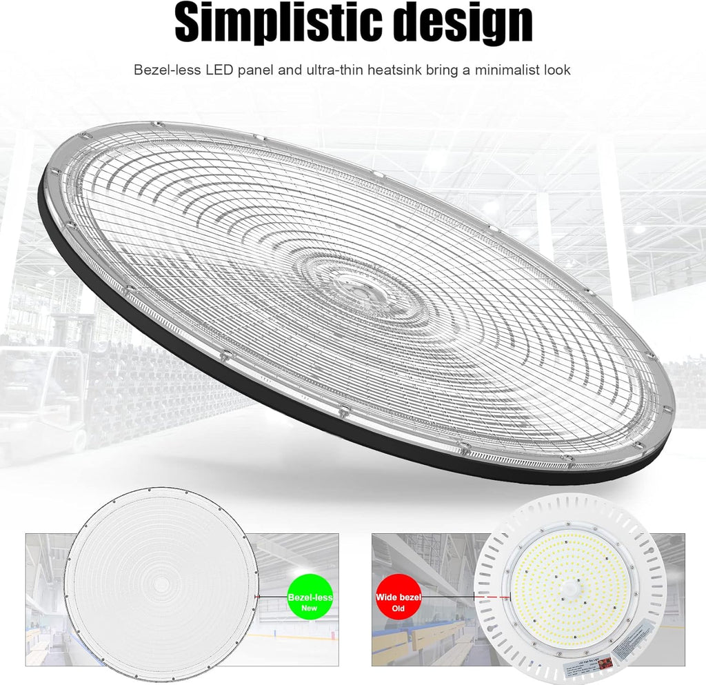 200W UFO LED High Bay Light with 110V Plug, 5000K Daylight T797