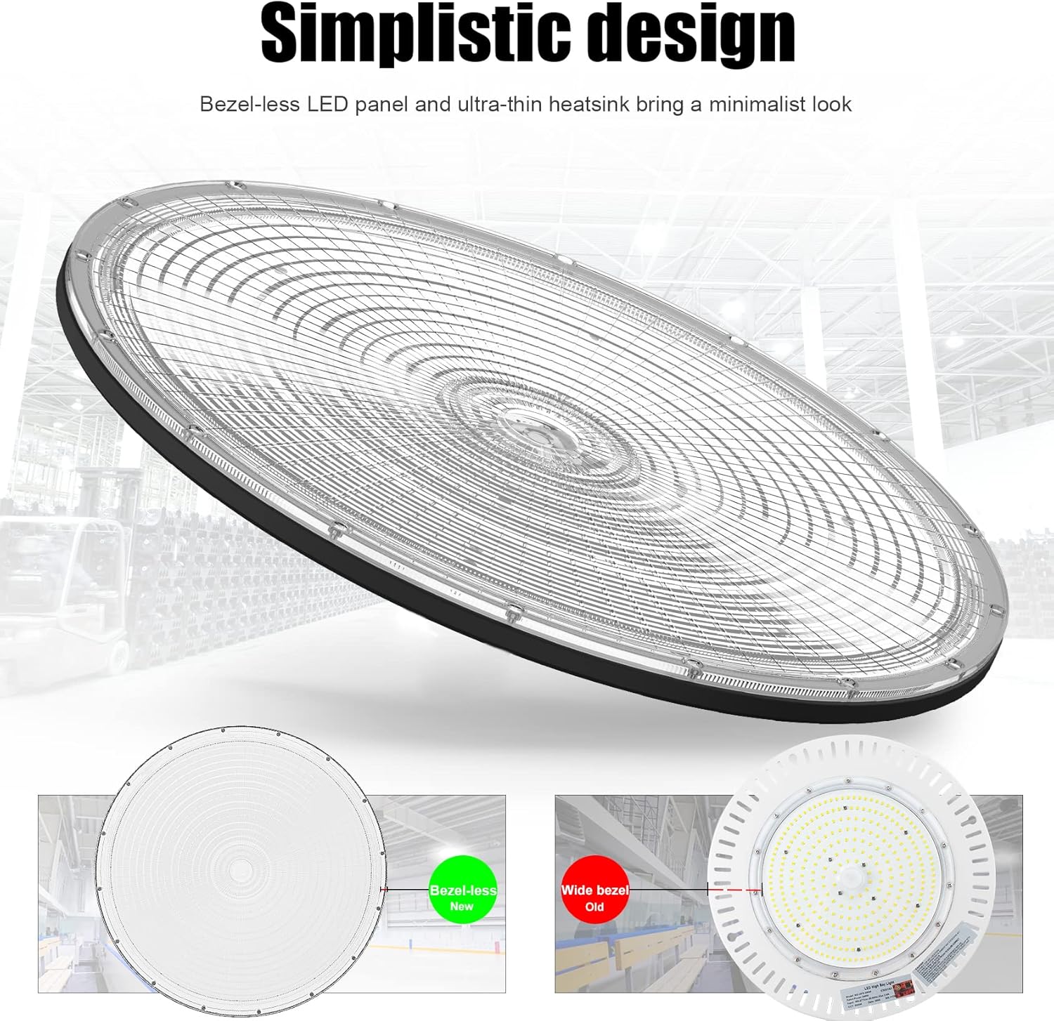 200W UFO LED High Bay Light with 110V Plug, 5000K Daylight T797