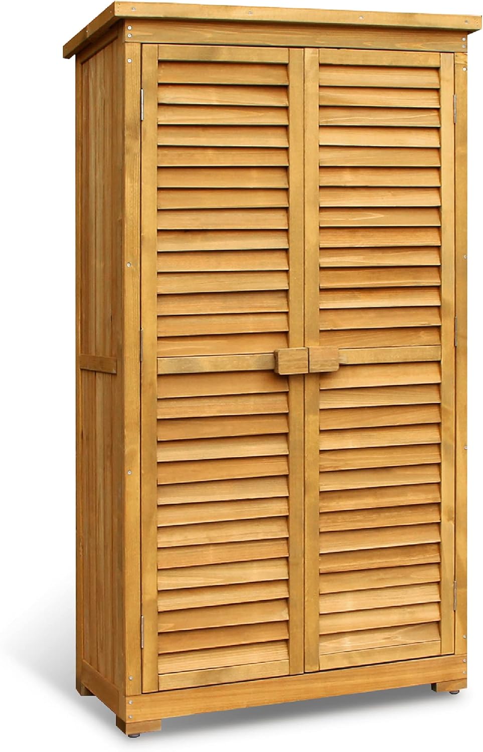 Yellow Outdoor 63 Inches Wood Storage Cabinet X245