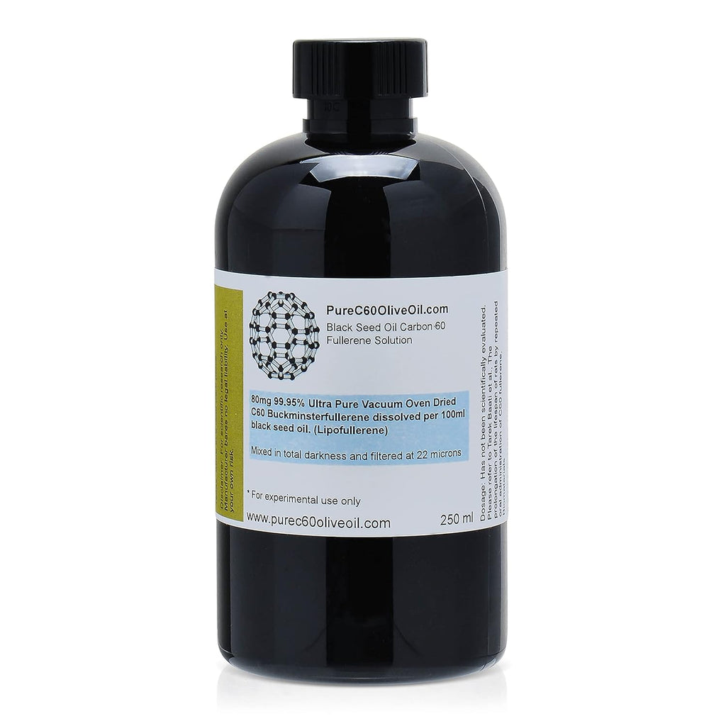 C60 Black Seed Oil 250ml / 8.5 Fl Oz Amber Glass Bottle N81136