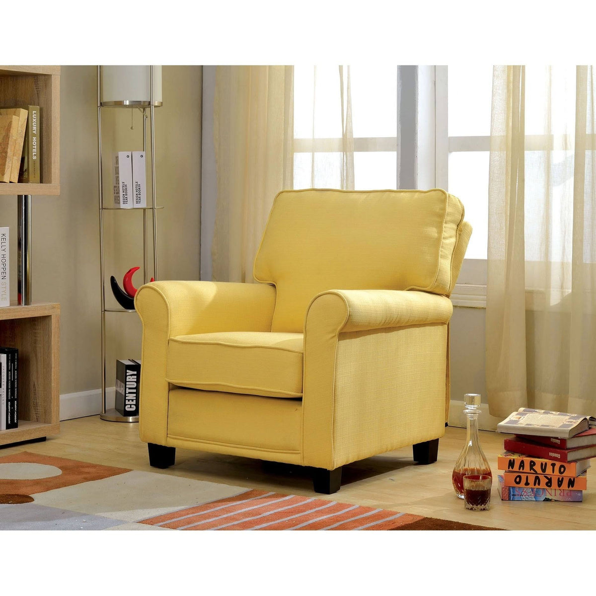 Green Flax Fabric Chair J84715