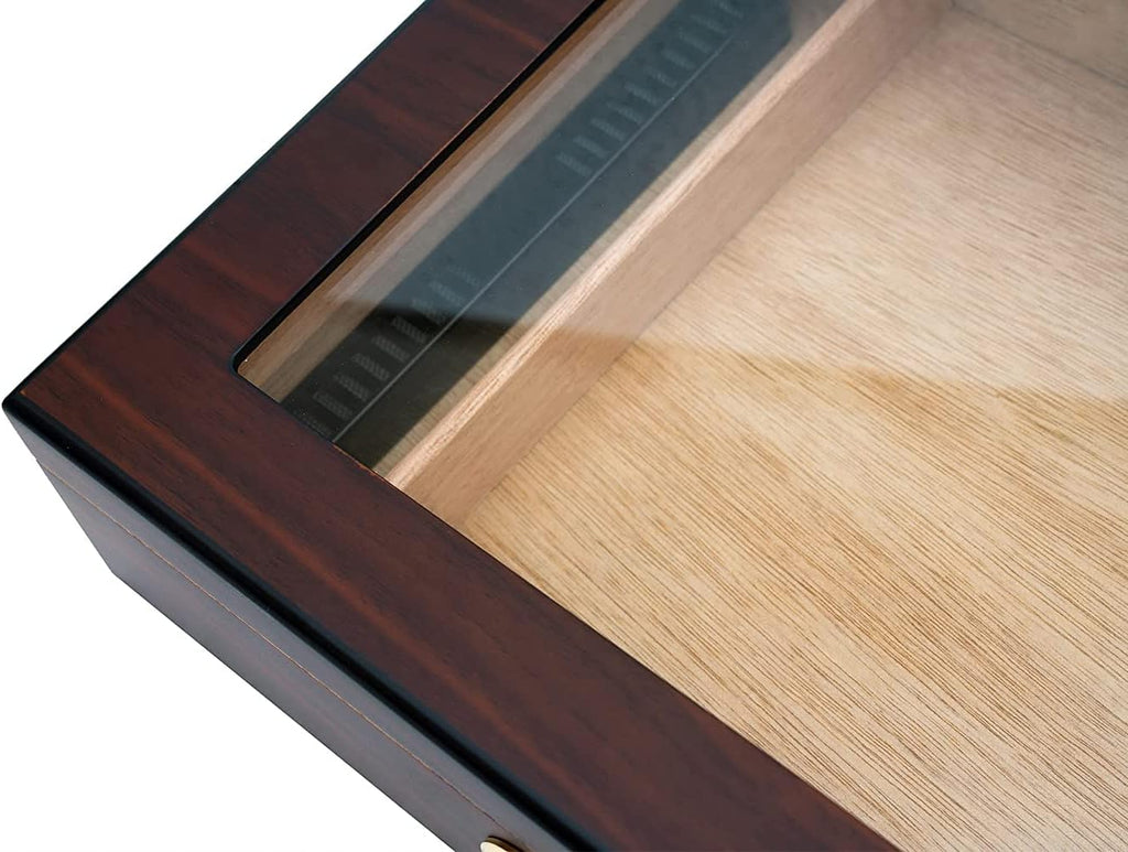 Walnut Spanish Cedar Box with Hygrometer and Humidifier, Pack of 2 Q8742