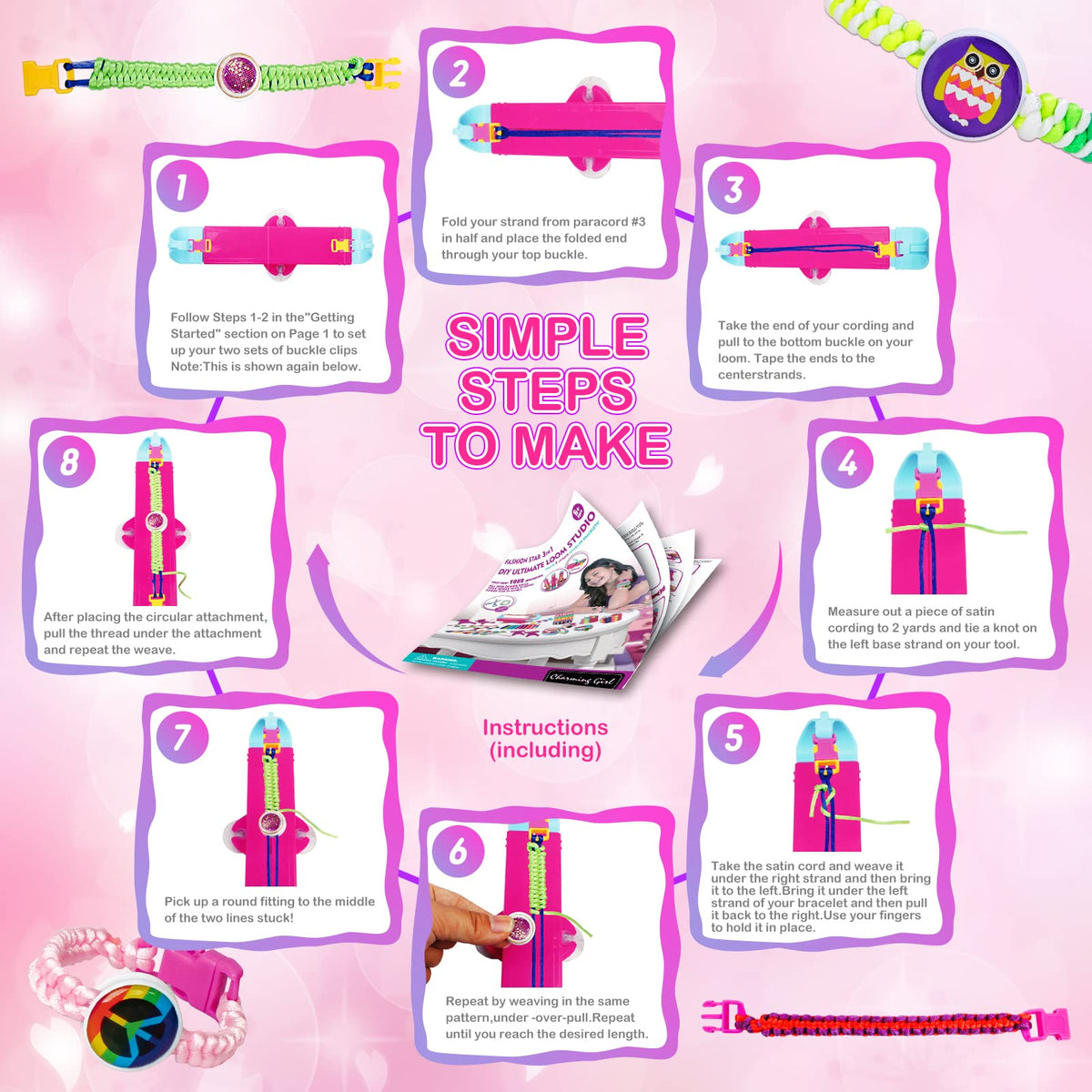 Friendship Bracelet Making Kits Jewellery Sewing Craft Set C4582