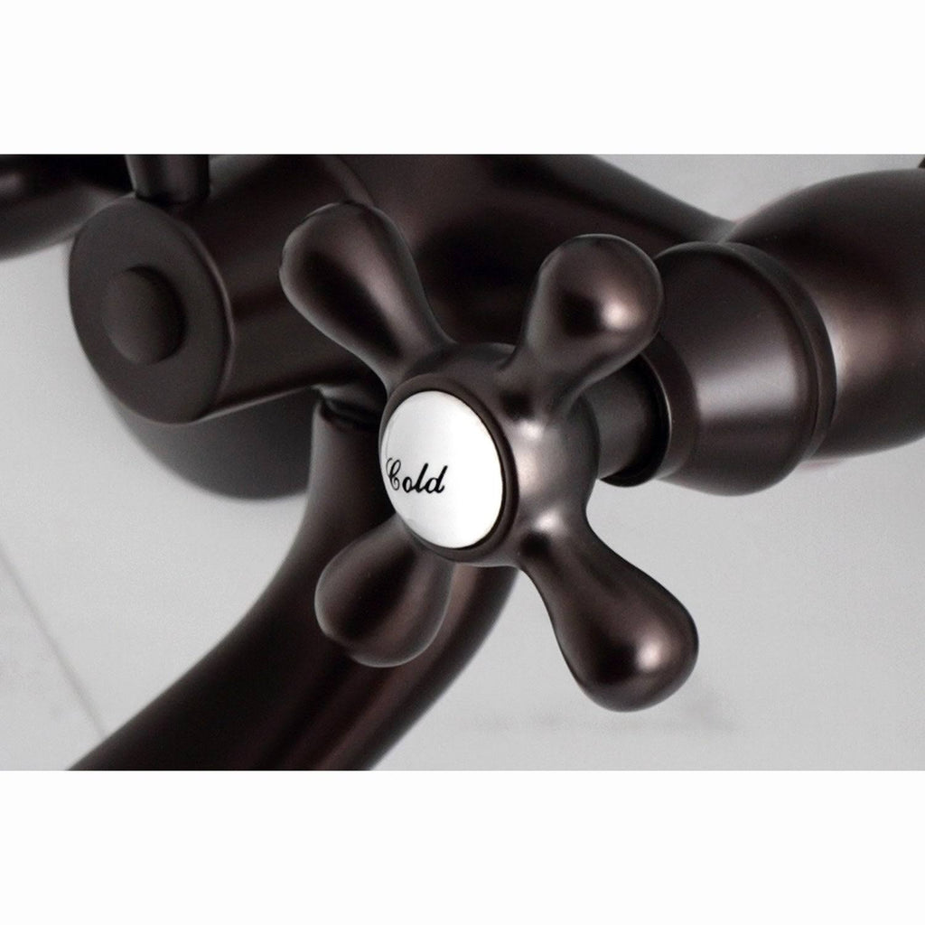 Brushed Nickel Clawfoot Tub Faucet with Hand Shower D9559
