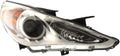 Passenger Side Headlight Assembly for Hyundai Sonata 2011 2012 2013 GLS Type 1 White Bezel Y640446